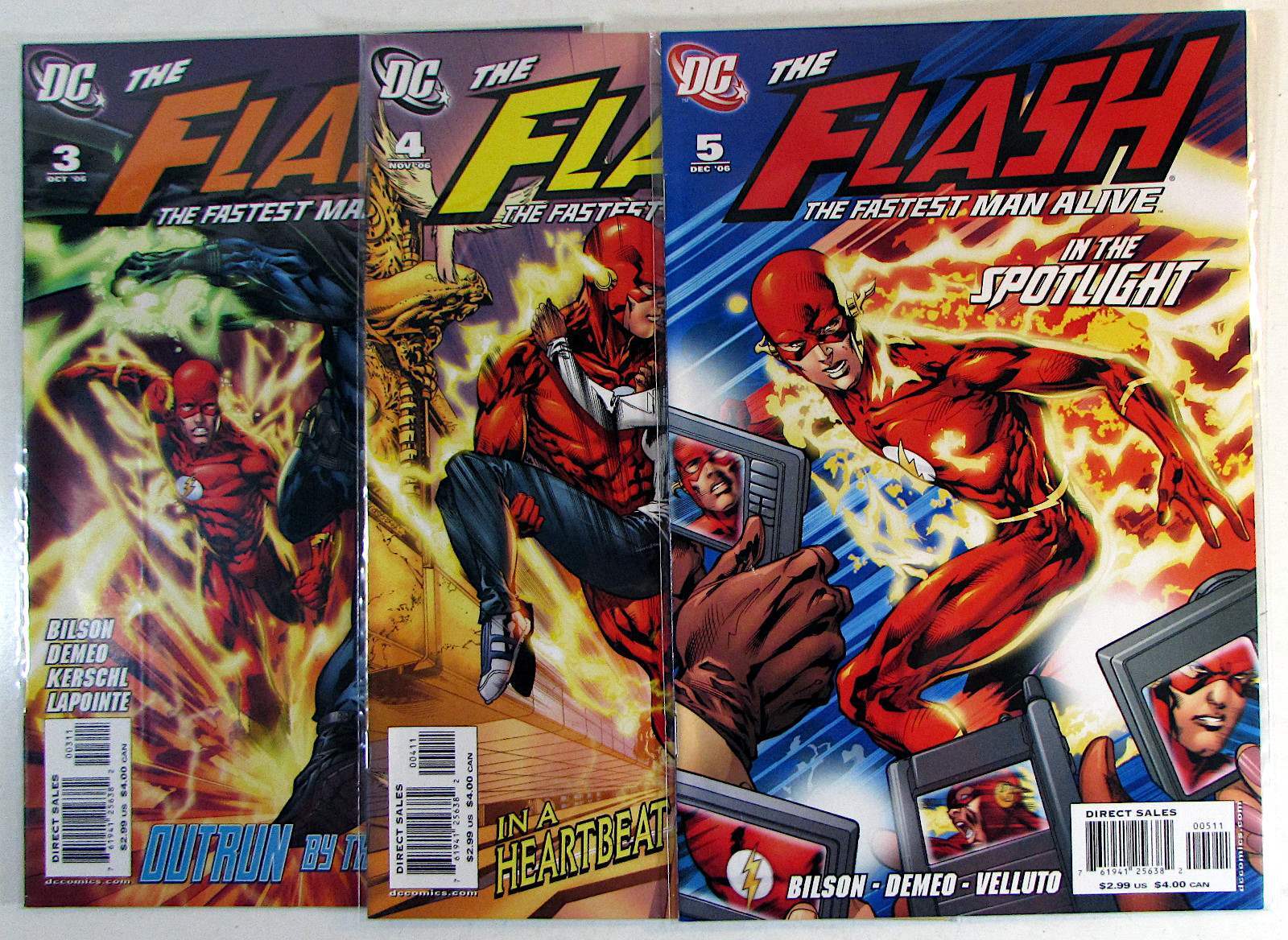 Flash Lot: 3 DC Comics #3,4,5 (2006 NM 1st Print) 5th Series