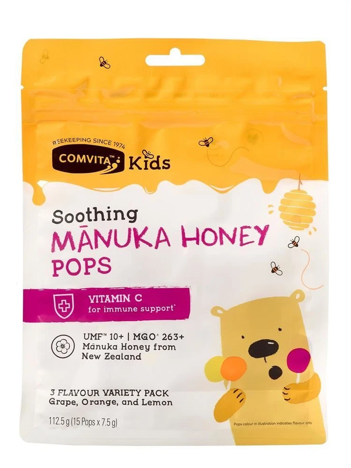 Comvita Kids Soothing Manuka Pops - 15 Pops