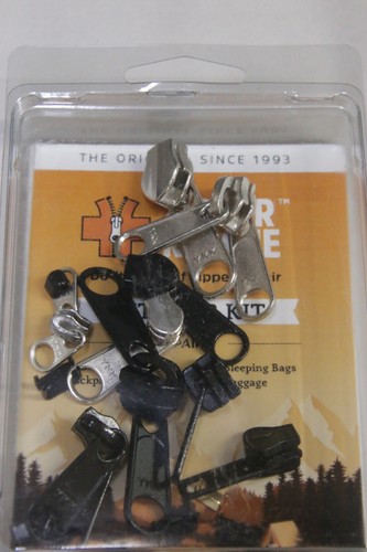 Zipper Rescue Outdoor Kit Assorted YKK Metal Replacement Slider Pulls Stops NEW - Picture 2 of 3