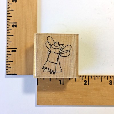 Effie Glitzfinger s Rubber Stamp - Art Angel/Fairy w/Paint Tube 1195G - NEW