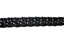 Unotrim 1.5" Black Abstract Design Venice Lace Trim Rayon Sewing Notions By Yard