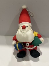 Vintage Parachute Material Santa Claus Plush Stuffed Toy Decoration Christmas