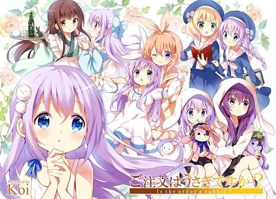 Anime girls gochuumon wa usagi desu ka pale ujimatsu CCG Gaming Mat Desk