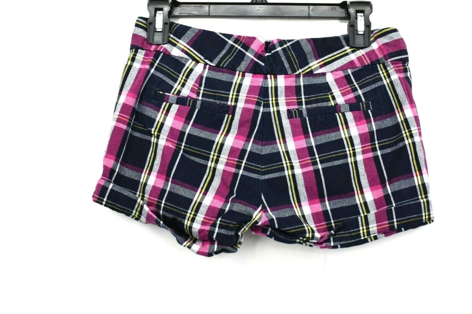 Pantalones Cortos Banana Republic Juniors Rosa A Cuadros Cremallera Botón Frontal Cortar Bolsillo Talla 2 Foto 2 de 4