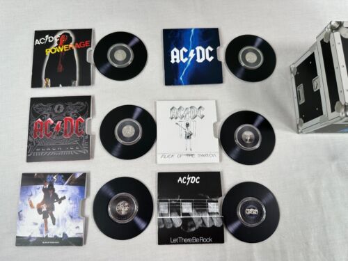 AC/DC 20c 6 boîte à pièces 2022-23 boîte roadie rock collection pièces non circulées - Photo 1 sur 7