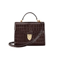 Aspinal Of London Leather Mayfair Bag. Deep Shine Amazon Brown Croc. Rrp £595. Aspinal Of London Leather Mayfair Bag. Deep Shine Amazon Brown Croc. Rrp £595.
