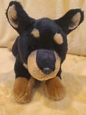 DEMDACO Doberman Pinscher Dog 11.5" Plush Stuffed Animal Toy