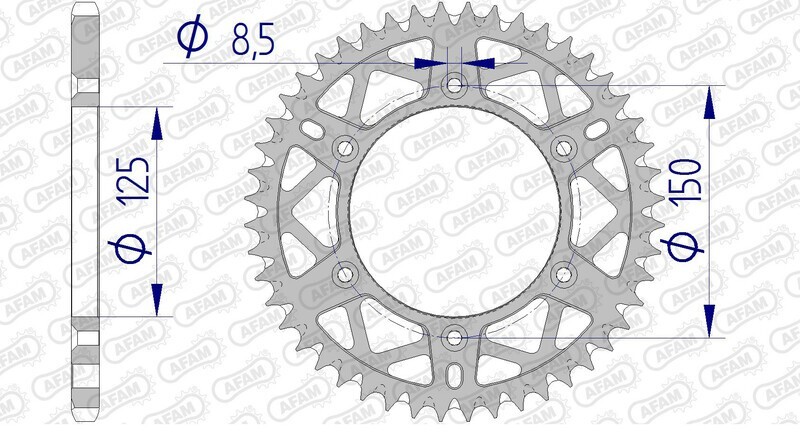 Couronne AFAM aluminium haut de gamme 72304-50 ultra-léger