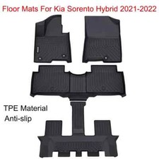 Car Floor Mats Auto Protective Pad Carpete Black 6 Seat 3 Row Car Foot Mat New