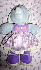 RARE VINTAGE HUMPHREYS CORNER LOTTIE BLUE ELEPHANT  PURPLE DRESS  SOFT TOY 14 IN