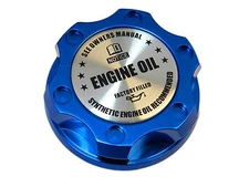 BLUE SYNTHETIC OIL BILLET RACING ENGINE OIL FILLER CAP FOR SUBARU SL