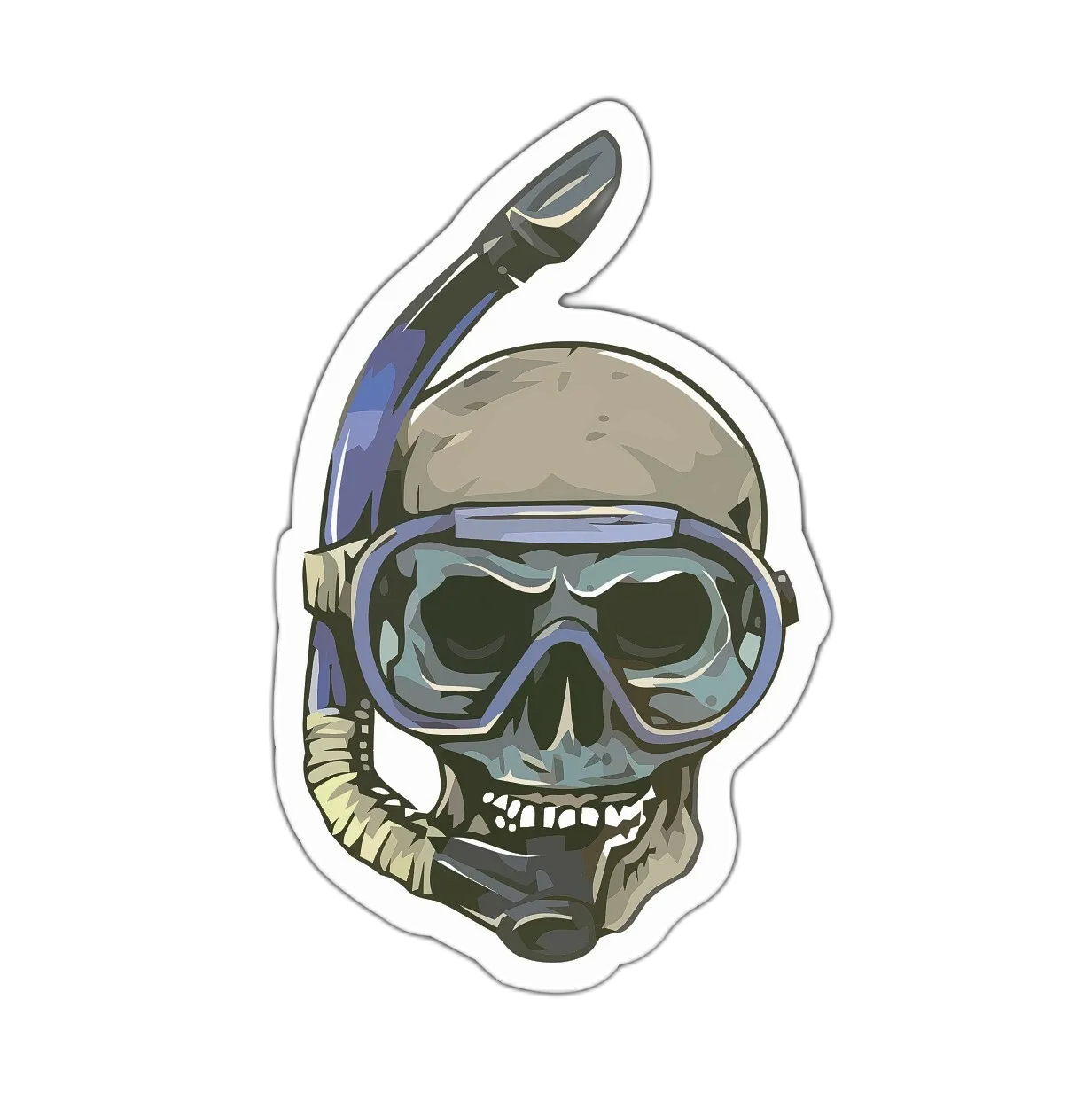 Diver Skull Sticker Decal