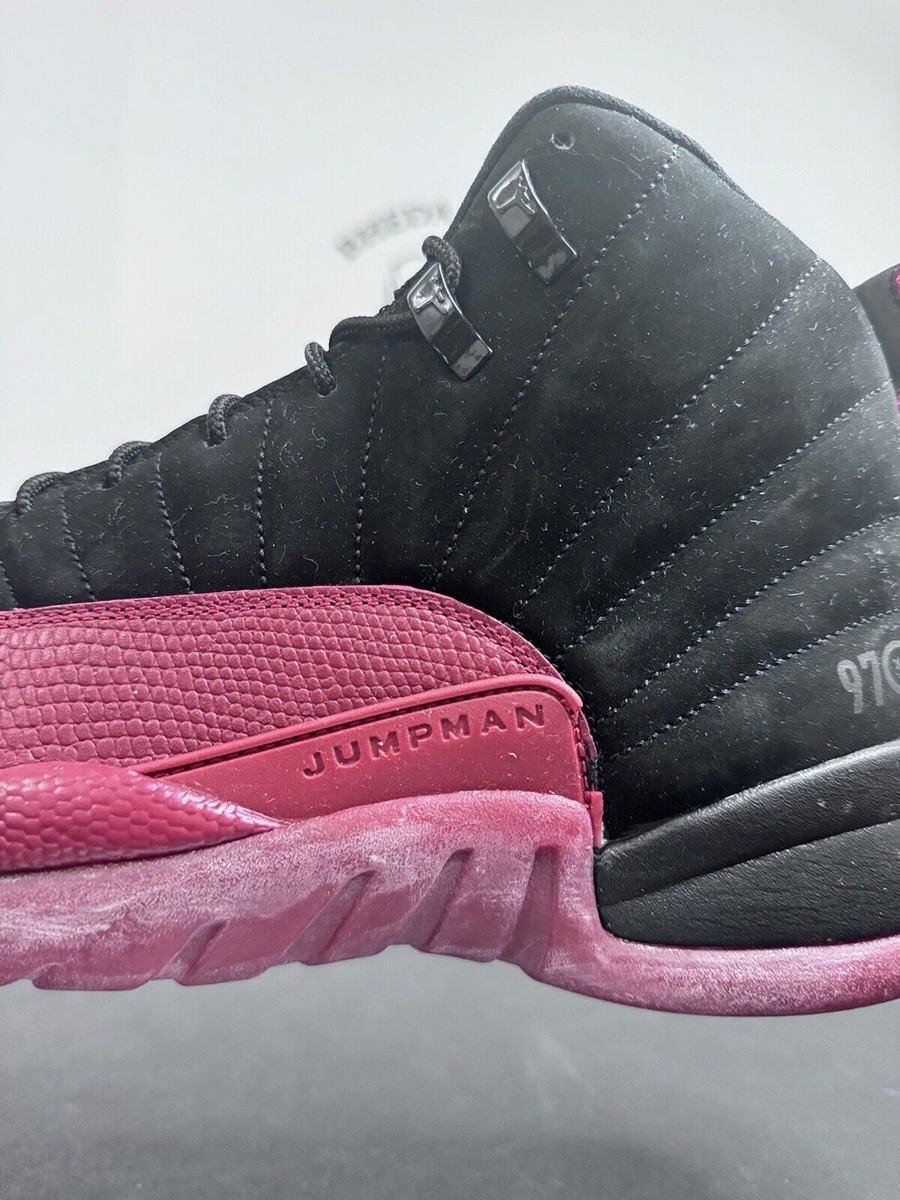 Air Jordan 12 Retro 2009 Flu Game Black Red Suede (130690 Air Jordan 12 Retro 2009 Flu Game Black Red Suede (130690