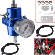AN6-6AN 140 PSI Adjustable Fuel Pressure Regulator + Gauge+Fuel Hose+Fitting kit