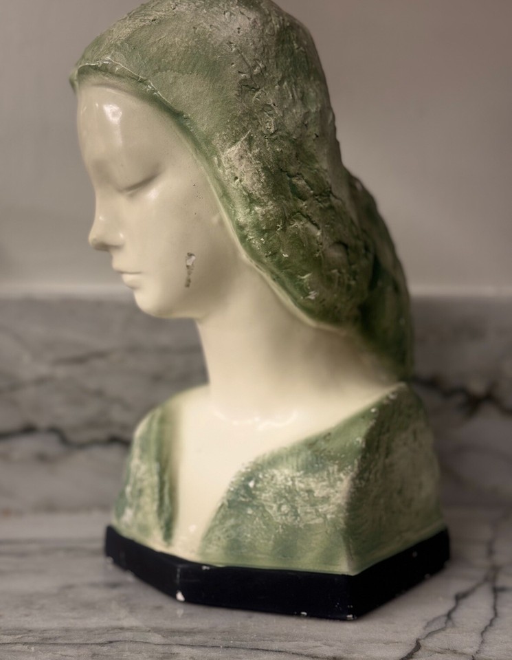 MidCentury Modern FACE OF LOVE ART Sculpture Bust Face Lady Vincent