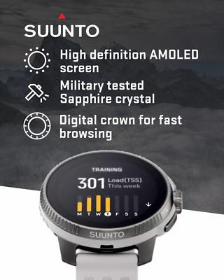 SUUNTO Race Sports Steel Smartwatch Birch GPS Tracker AMOLED | eBay