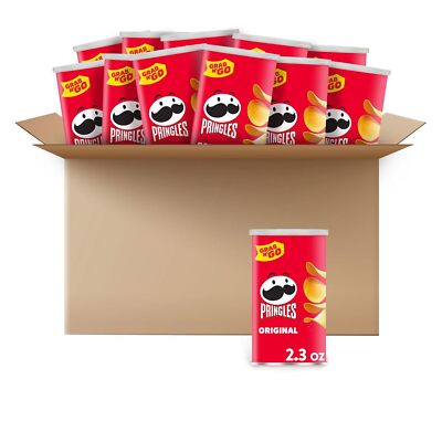 Pringles Original Potato Crisps 2.36 Ounce Pack Of 12 Classic Crunchy Snack