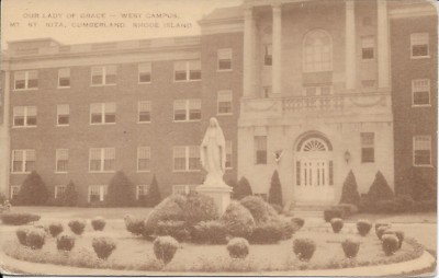 Our Lady of Grace, West Campus, Mt St Rita Cumberland RI vintage postcard unused