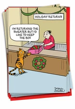 12 Funny Christmas Cards (1 Design, 12 Cards) - Keep The Box C4522XSG-B12