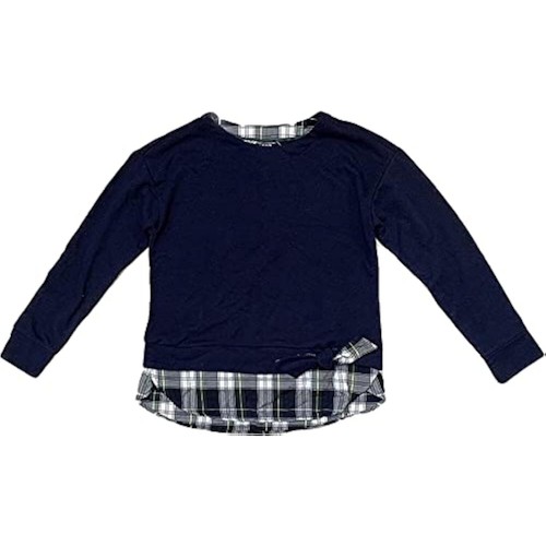 IZOD Women's Long Sleeve 2-Fer Sweatshirt (Peacot, Small)