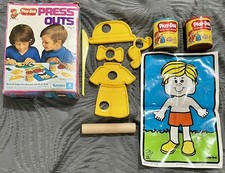Vintage 1973 Play Doh Press Outs Boy Mat  Cutters No. 2100 Kenner