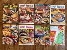 Lot of 8 Taste of Home Quick Cooking Recipe Cooking Magazines 1998  1999  2013