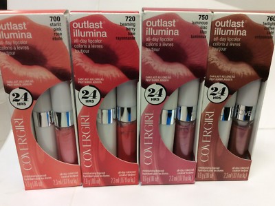 Covergirl Outlast Illumina All-Day Lipcolor NEW FULL SIZE - Choose Color