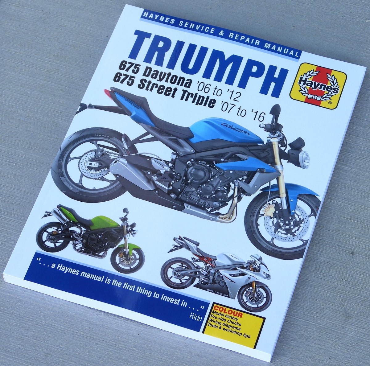2006-2016 Triumph 675 Street Triple Daytona HAYNES SERVICE