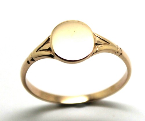 Kaedesigns New Size G Solid New 9ct 9K Rose Gold Oval Signet Ring - Picture 3 of 9