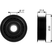 Gates T36189 Umlenkrolle FüHrungsrolle Keilrippenriemen FüR Mercedes Benz 414
