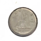 1964 Canadian Circulated QEII & Schooner 10 Cent! #1