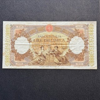10000 LIRE CAPRANESI REPUBBLICHE MARINARE REGINE MARE MEDUSA 01 06 1954 QBB