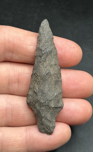 AWESOME 2 3/4 BLACK CHERT POPLAR ISLAND -PA Arrowhead-NY X-KNIERIEM-BERKS CO PA