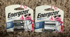 Energizer 123, 3V, Photo Lithium Battery, 10 Yr Life (4 Batteries) Exp: 12/2033
