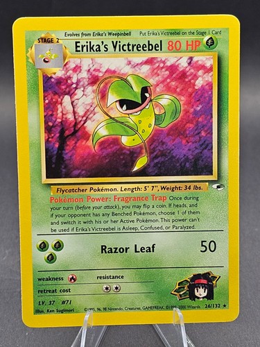 Pokémon TCG Vintage 2000 Erika's Victreebel Rare Gym Heroes Set #26/132 NM