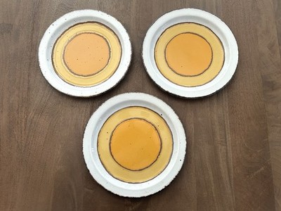 Vintage W R Midwinter Stonehenge Sun Dinner Plates Set of 3 England Retro