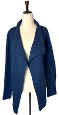 Zadig Voltaire Sweater Women Small Blue Alpaca Wool Daphnee Patch Cardigan