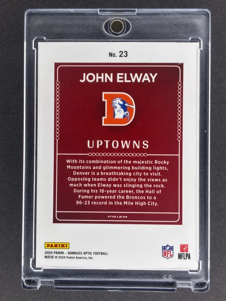 2024 Panini Donruss Optic John Elway #23 Uptowns Denver Broncos Case Hit SSP - Image 2 of 4