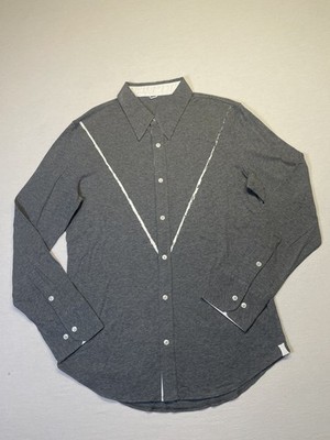 KIT AND ACE Men's Gray Long Sleeve Button Down Shirt Size M/L Slim City Tech