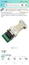 Mini RS232 to RS422 Adapter RS-232 to RS-422 Converter Port-Powered Serial Co...