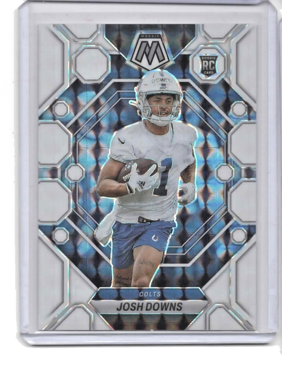 2023 Panini Mosaic #339 Josh Downs WHITE SSP SERIAL #/25