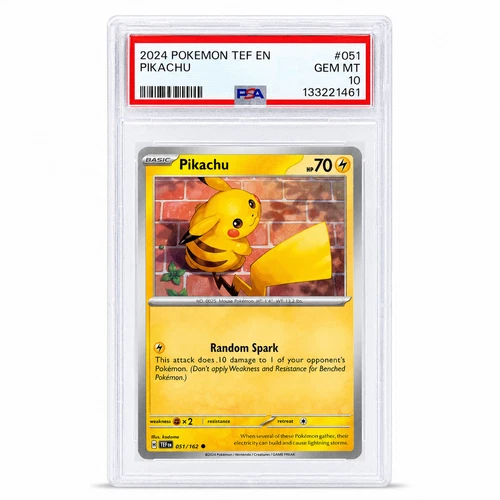 Pikachu 051/162 SV05 Temporal Forces Regular PSA 10 Gem Mint Pokémon