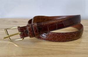 Ken Edrich Genuine American Alligator Belt Size 36 Made In USA