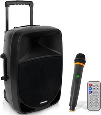 Pyle PSBT125A 1200W Portable Bluetooth PA Speaker - Black Used