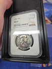 1957 50C Franklin Half Dollar NGC MS65 Nice Crusty Toner