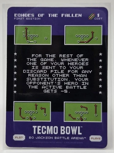 Echoes Of The Fallen #2 2026 Bo Jackson Battle Arena Tecmo Bowl Plays SP #PL27