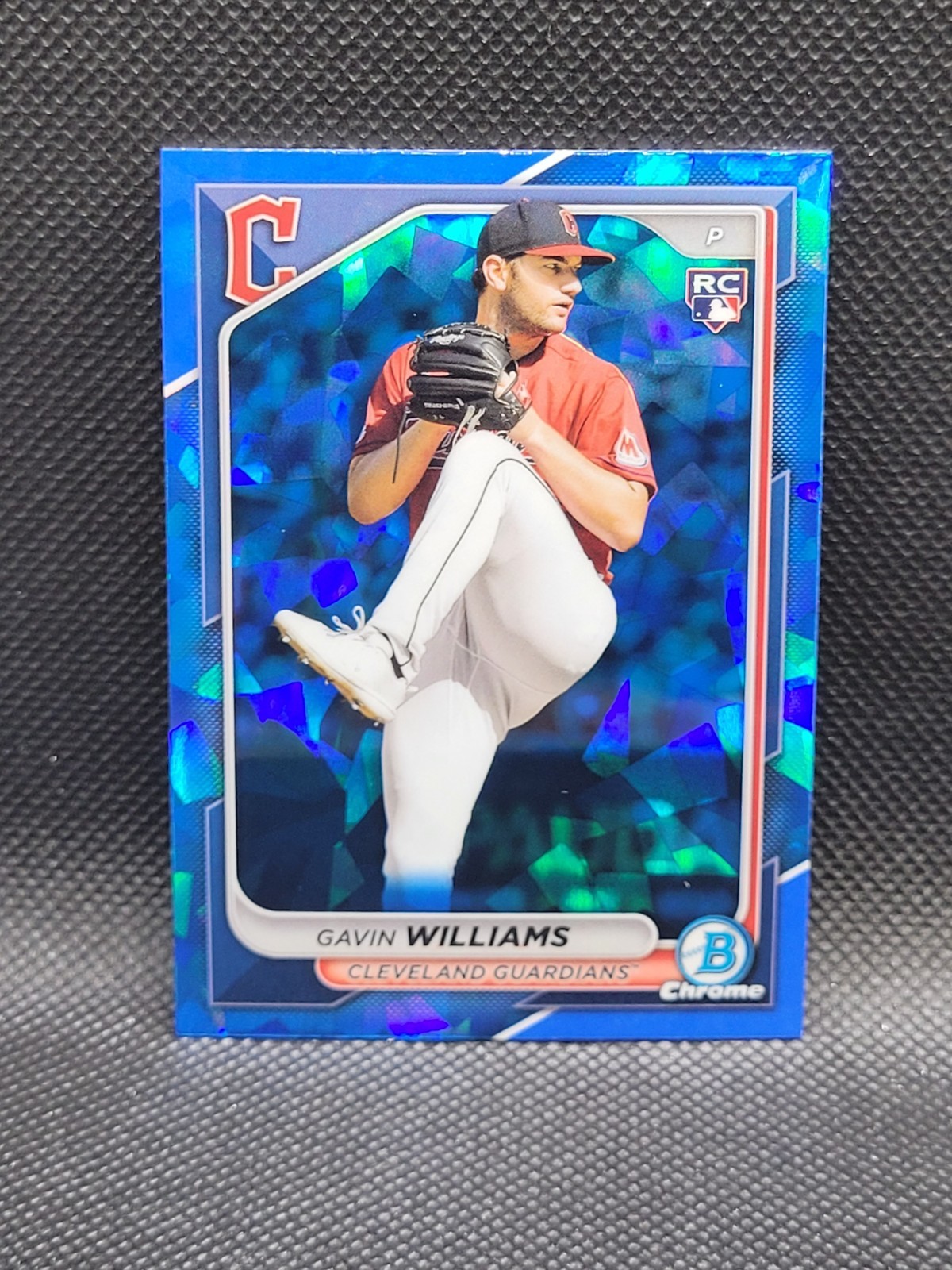 2024 Bowman Chrome #77 GAVIN WILLIAMS sapphire refractor RC Cleveland Guardians