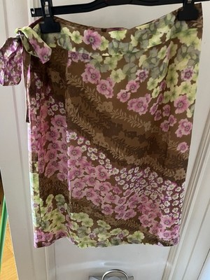 Max Mara Intrend Damen Seiden Rock Vintage Blumenmuster It 46 Netaporter