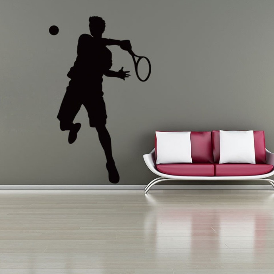 Simple Loading Checklist Reusable PVC Tennis Sports Wall Decal Easy to Stick Wall Sticker for ...