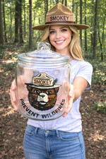 SMOKEY THE BEAR Prevent Wildfires Glass  Coun...
